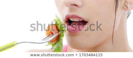 Stok fotoğraf: Brunette With Fresh Salad