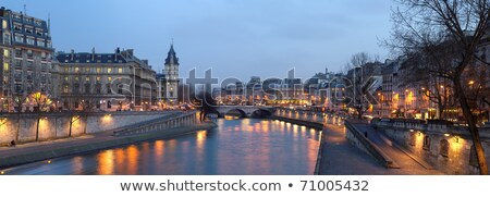 Сток-фото: Paris Panorama France At Night