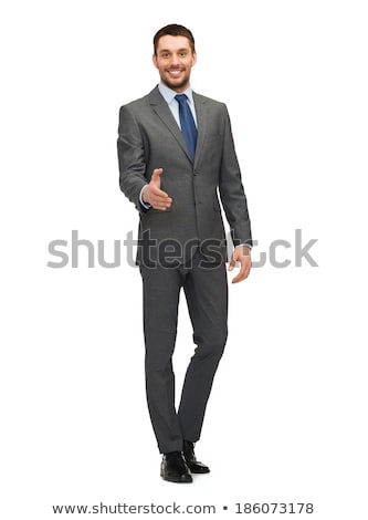 ストックフォト: Buisnessman With Open Hand Ready For Handshake