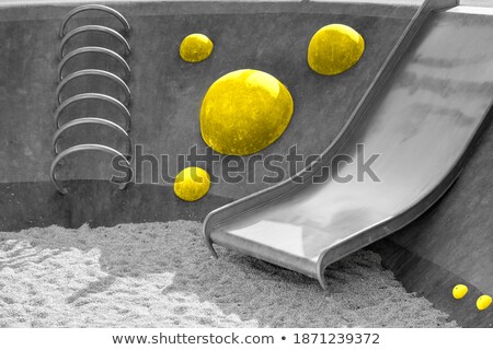 Zdjęcia stock: White Stair With Colored And Gray Nature Landscape