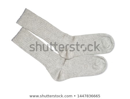 Foto d'archivio: Red Socks Isolated On White Background