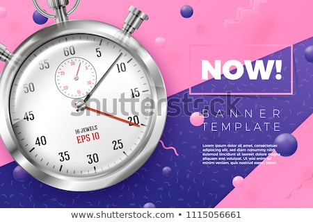 Zdjęcia stock: Stop Watch Violet Vector Icon Design