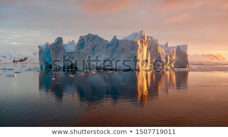 Stok fotoğraf: Iceberg Sunset In Antarctica