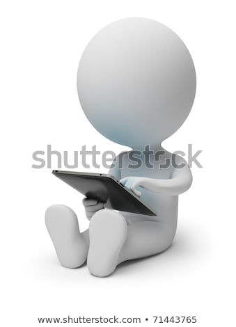 Stock photo: 3d Small People With Tablet Pc