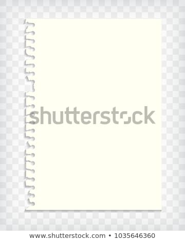 Foto stock: Empty Checkered Note Book Page With Torn Edge