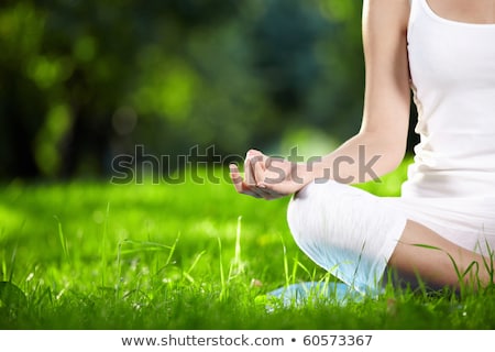 [[stock_photo]]: Yoga Woman Sitting In Green Grass