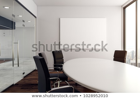 Stock fotó: Office Meeting Room With Wooden Floor 3d Rendering