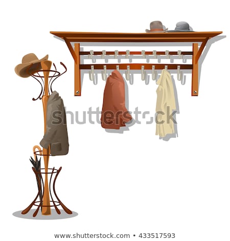 Empty Coat Rack Isolated On Black Foto stock © lady-luck