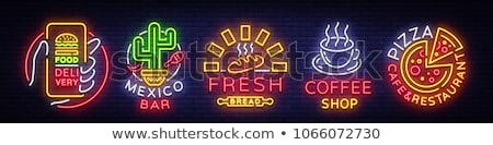 Zdjęcia stock: Coffee Shop Neon Sign