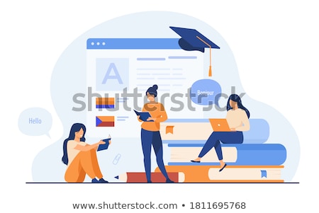 Foto stock: Digital Translator Concept Vector Illustration