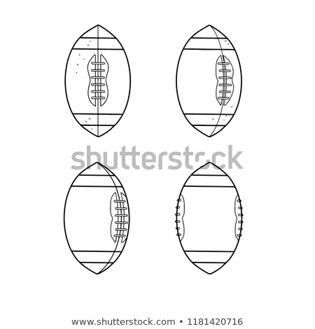 Stok fotoğraf: American Football Ball Spinning Sequence Drawing