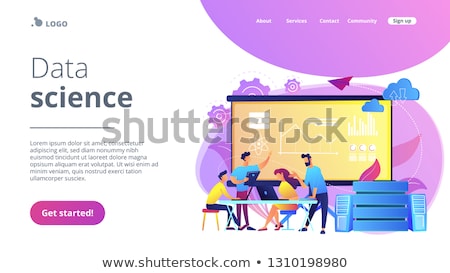 Foto stock: Big Data Conferenceconcept Landing Page