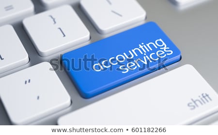 Stockfoto: Erp - Message On Blue Keyboard Key 3d