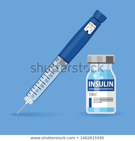 Zdjęcia stock: Diabetes Insulin Pen Syringe And Vial