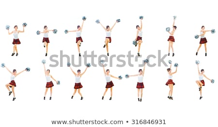 Stok fotoğraf: Cheerleader Isolated On The White Background