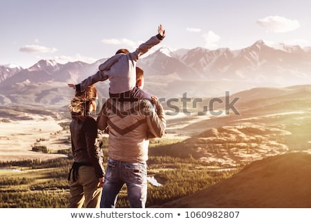 Stok fotoğraf: Family On A Trekking Day