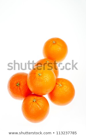 Six Oranges Vertical Isolated Over White Foto stock © Calvste