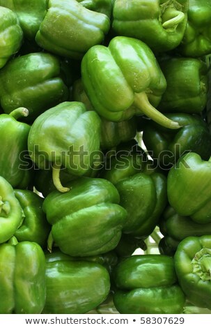 Lots Of Fresh Green Peppers 商業照片 © Anterovium