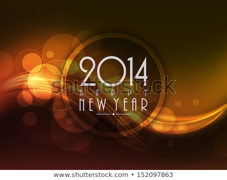 Foto d'archivio: Vector Card Brochure Presentation Happy New Year 2014 Background