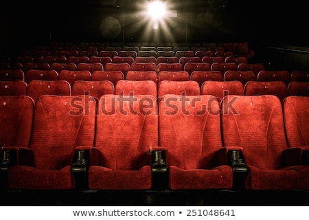 Stock foto: Cinema Red Seats With Projector Lights