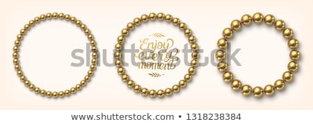 Stock photo: Christmas Beads Garlands Frames With A Copy Space Set