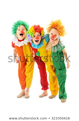 ストックフォト: Child Dressed As Funny Clown