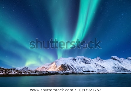 Stock foto: Northern Lights Aurora Borealis Alaska Night Sky Astronomy