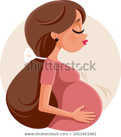 Stock fotó: Pregnant Woman Holding Her Bump