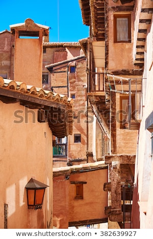 Foto stock: Albarracin Medieval Town At Teruel Spain