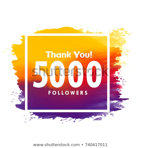 Stockfoto: Thankyou Message For 5000 Social Media Followers