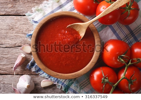 Foto stock: Tomato Sauce With Garlic