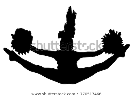 Foto stock: Silhouette Cheerleader