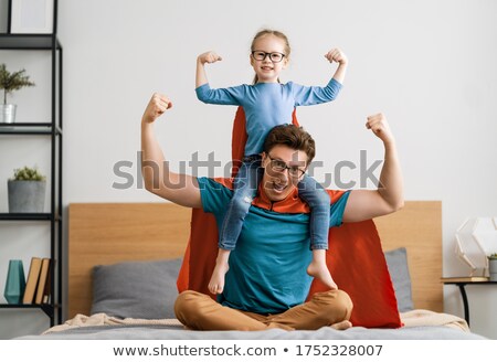 Сток-фото: Daddy And His Child Playing