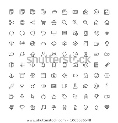 Stock photo: Hundred Basic Vector Icons