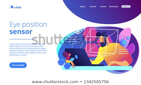 Stock photo: Eye Tracking Technology Concept Landing Page