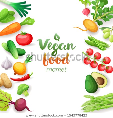 Foto d'archivio: Vegetables Top View Square Frame Vegan Food Market Menu Design Colorful Fresh Vegetables Organic