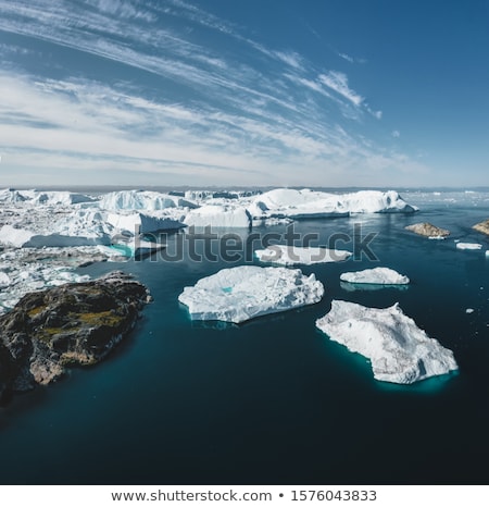 Stock foto: Global Warming And Climate Change - Icebergs From Melting Glacier In Icefjord