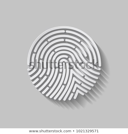 Foto d'archivio: Fingerprint In 3d Vector Illustration