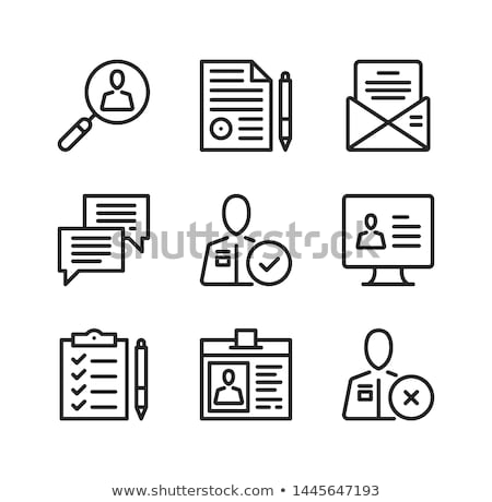 Stock fotó: Job Approval Person Icon Vector Outline Illustration