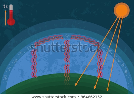 Foto stock: Earth Model With Atmospheric Effects