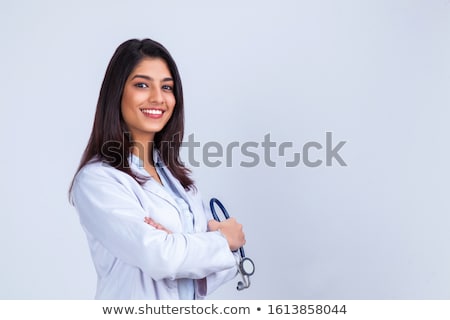 Stockfoto: Asian Indian Confidence Woman Doctor Smiling