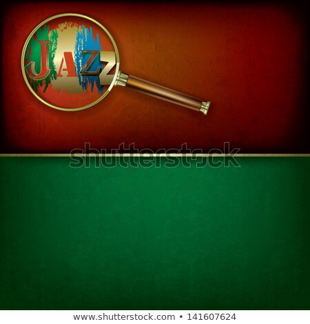 Stock photo: Abstract Music Background With Logo Jazz And Magnifying Glass