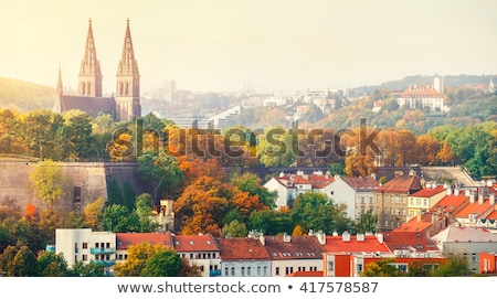 Foto stock: View From Prague Castle On Autumn Prague