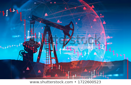 Foto stock: Falling Oil Chart