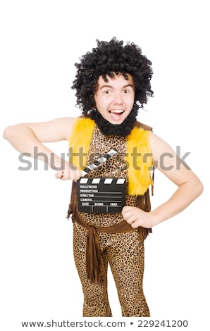 Stock photo: Savage Man Isolated On White