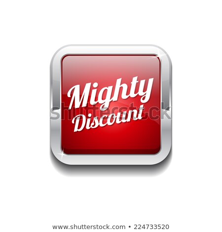 Stock photo: Mighty Discount Red Vector Icon Button