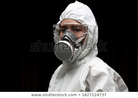 ストックフォト: Woman In Protective Chemical Suit