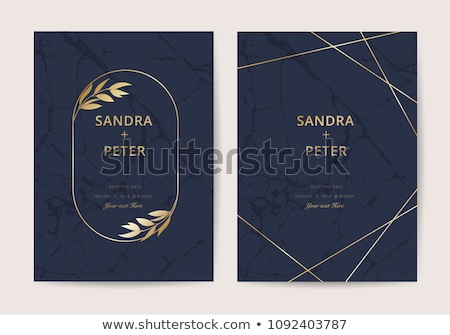 Stock fotó: Wedding Invite Invitation Template