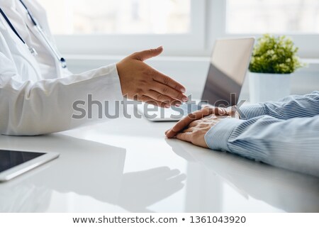 Foto stock: Female Doctor Offering Her Handshake