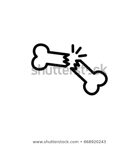 Zdjęcia stock: Bone Fracture Line Cartoon Drawing Design